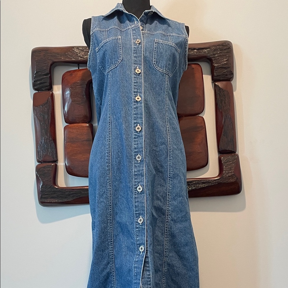 Sonoma Blue Button-Down Midi Dress